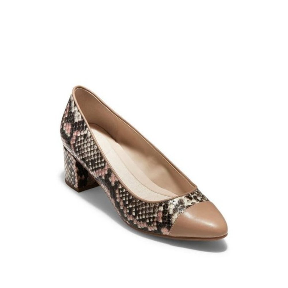 Cole Haan Leather Block Heel Pump